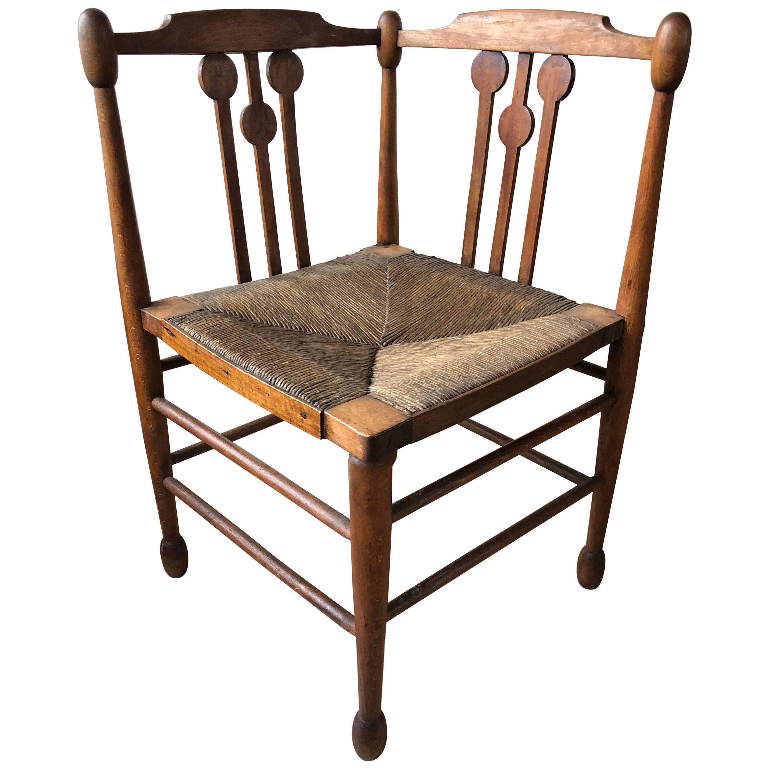 English Arts & Crafts Period Corner Chair