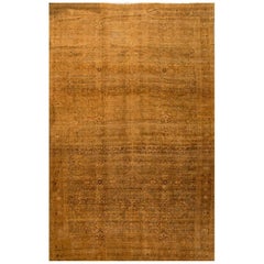 Oversize Tan Antique Persian Bidjar Wool Rug Handmade Allover Design (Tapis de laine persan Bidjar) 