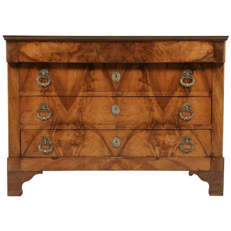 French EmpireStyle Walnut Commode at 1stDibs