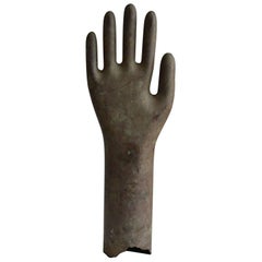 Vintage Early Mid-20th Aluminium Glove Mold, circa 1940-1950s