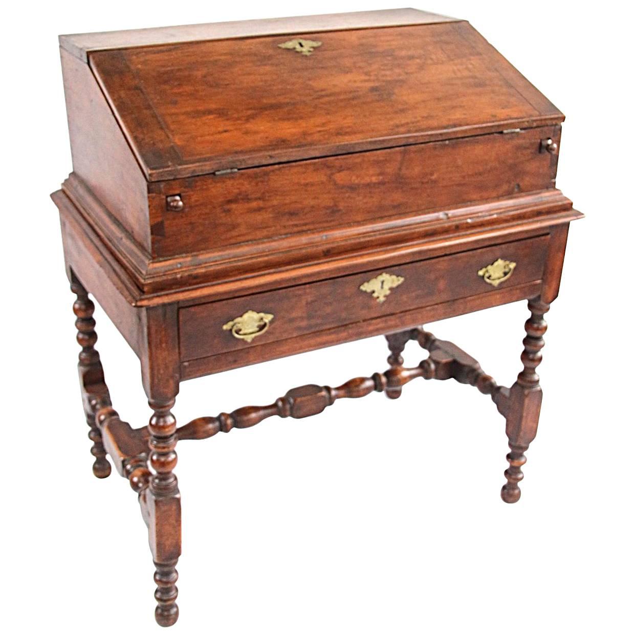 New England William and Mary Desk on Frame For Sale