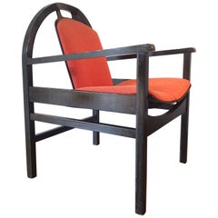 Baumann Armchair Model Argos Orange, circa 1978