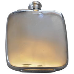 Fine Quality Antique Silver Hip Flask by Walker & Hall, 1912