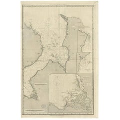 Antike antike Karte der britischen Inseln bis zum Weißen Meer von J. Imray