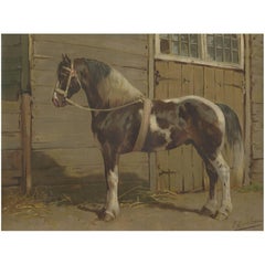 Antique Print of the Danish Horse by O. Eerelman, 1898