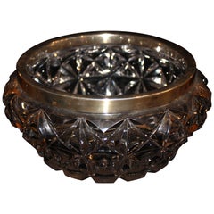 James Dixon & Co, Early 20th Century Silver and Cut Lead Crystal Bowl