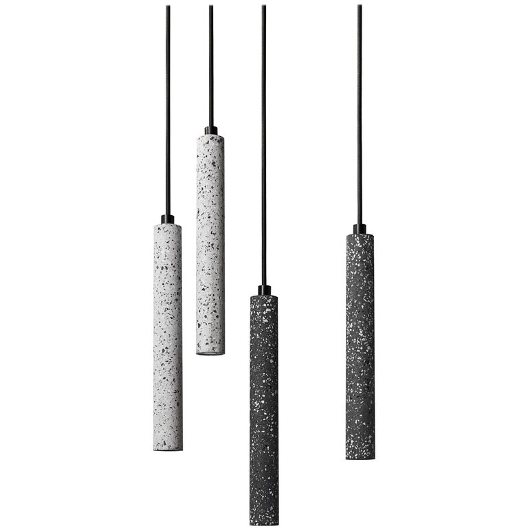 Bang White Terrazzo And Concrete Ceiling Lamp By Bentu Design