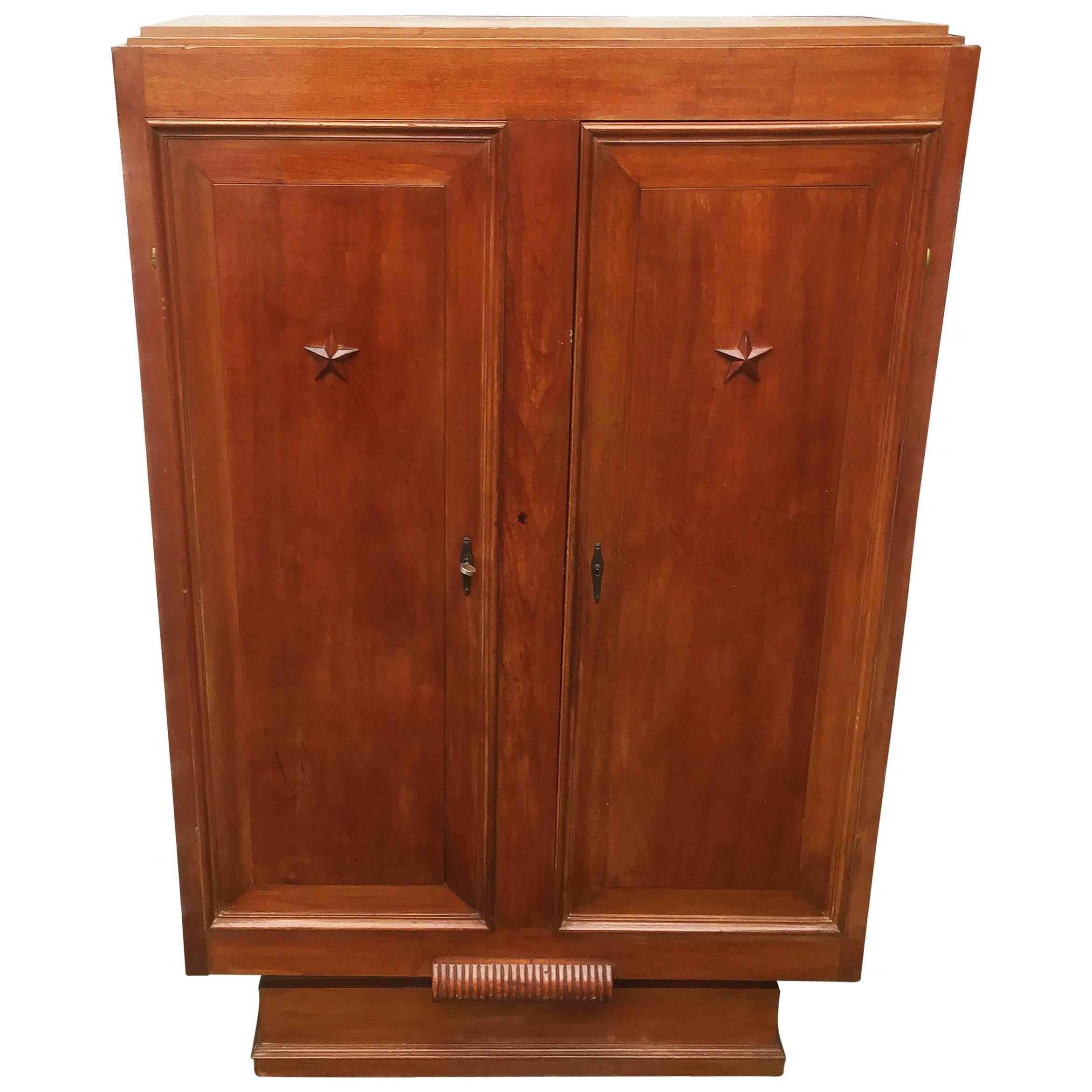 Art Deco Mahogany Cabinet in the Style of Maxime Old For Sale