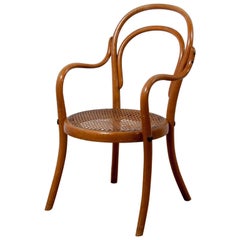 Antique Thonet Children Chair No 1, a Miniature Bentwood Armchair