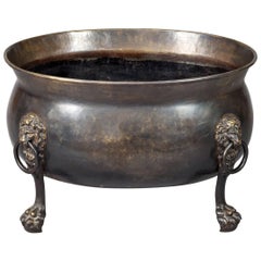 Oval Patinated Brass Wine Cooler