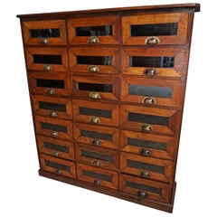 Oak Haberdashery Shop Cabinet, 1930s