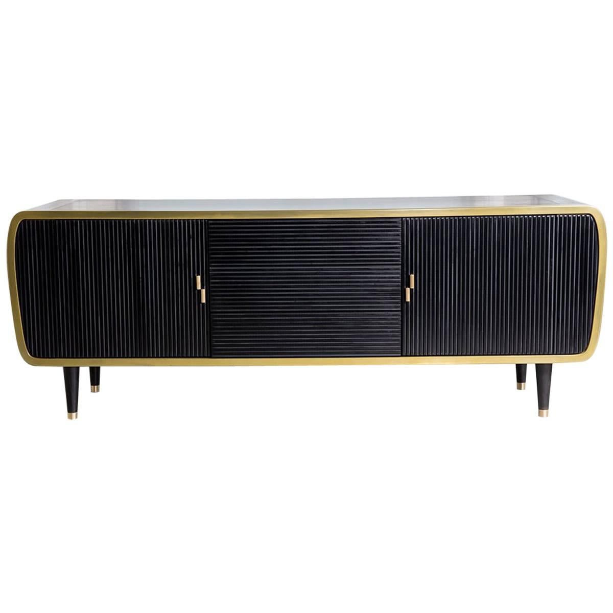 Iris Blackened Oak Limited Edition Credenza by Felice James, 2017 For Sale