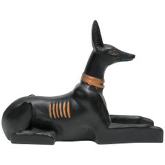 Black and Gold Egyptian Dog Sculpture