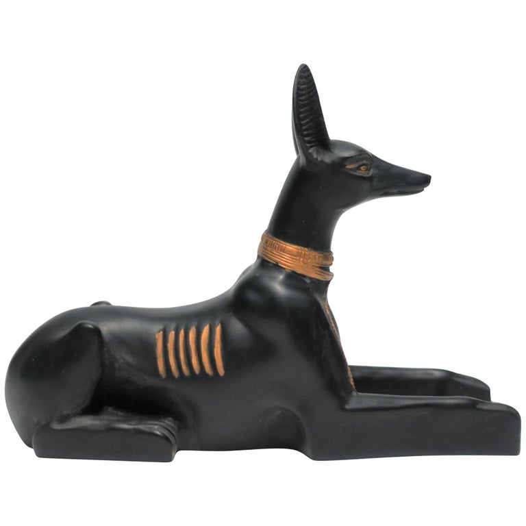 Black and Gold Egyptian Dog Sculpture at 1stDibs egyptian dogs