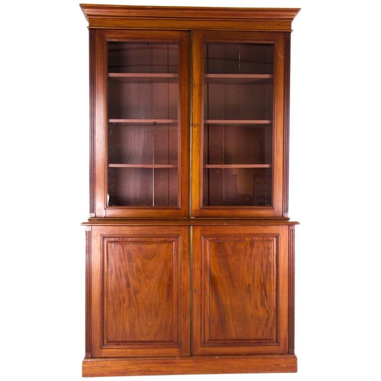 Antique Bookcase, Walnut Display Case, Victorian, Scotland 1870, B776
