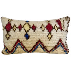 Custom Moroccan Pillow cut from a Vintage Hand Loomed Azilal Berber Rug