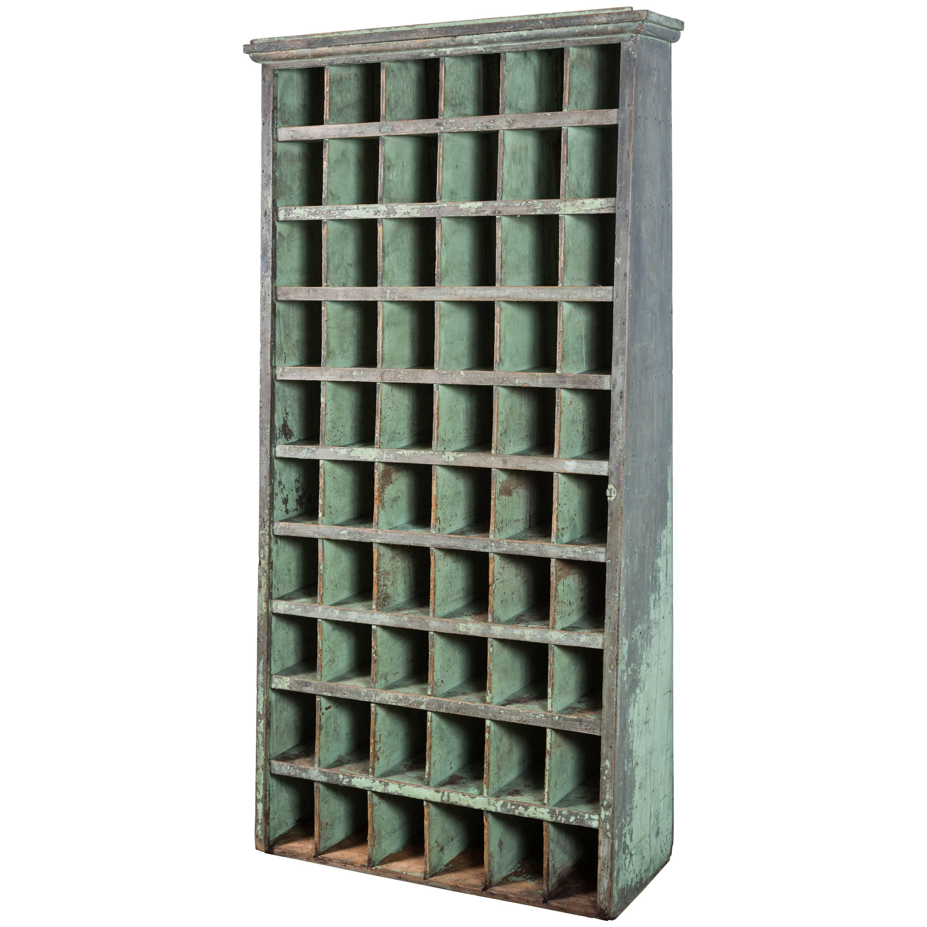 Tall Apple Green General Store Cubby Vintage Hardware