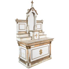 Used Early 20th Century Wood Church Folk Art Altar