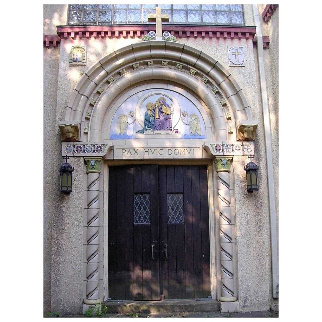 Polychromed Terra Cotta Chapel Facade For Sale
