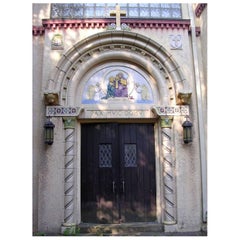 Vintage Polychromed Terra Cotta Chapel Facade