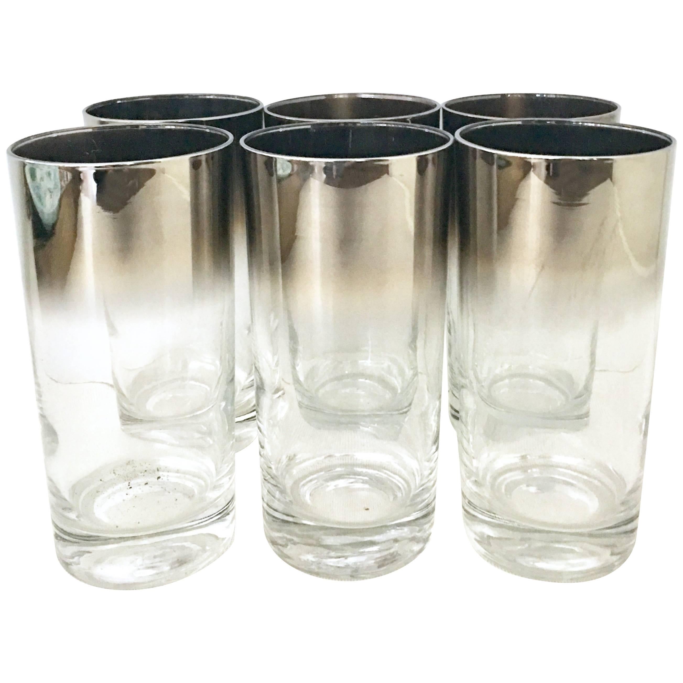 60'S Sterling Silver "Fade" High Ball Glasses By, Dorothy Thorpe Set/6