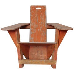 Constructivist Westport Adirondack Lounge Chair,  Early Modernist ON SALE Deco