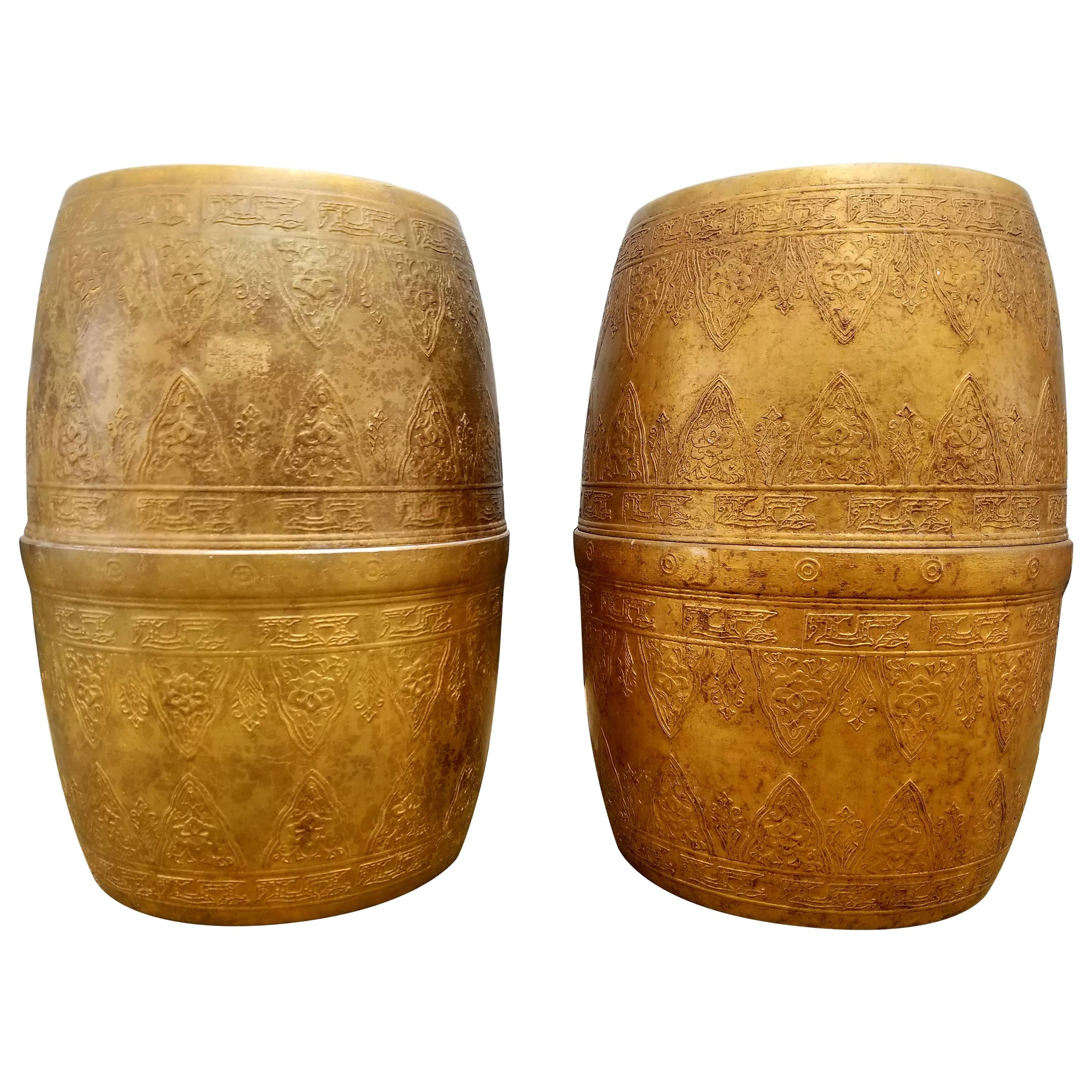 Moroccan Style Metal Stools or Side Tables