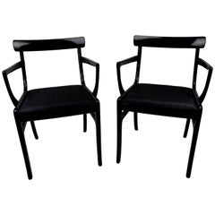 Pair of Danish Midcentury Armchairs, Ole Wanscher, Rungstedlund, Horse Hair