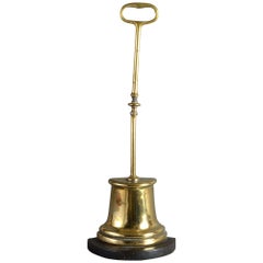 Antique 19th Century Brass Bell Shaped Doorstop