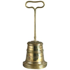 Antique 19th Century Brass Bell Form Doorstop