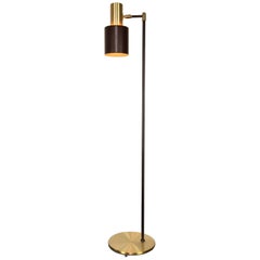 Jo Hammerborg Brass 'Studio' Floor Lamp for Fog & Mørup, 1960s