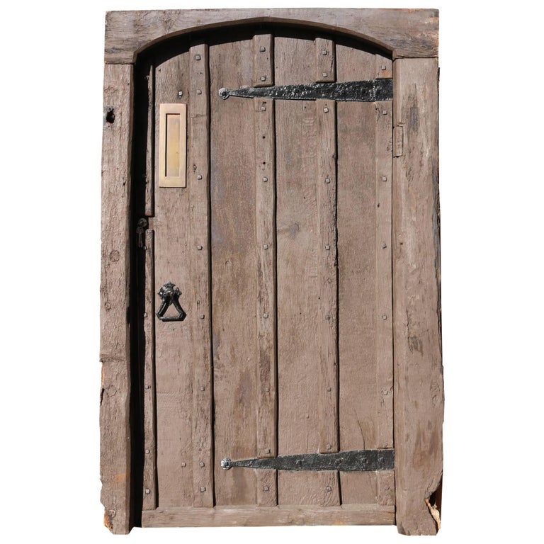 18th Century English Oak Rustic Exterior Front Door With Frame At 18th Century English Oak Rustic Exterior Front Door With Frame For
