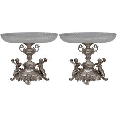 Silver Historicism Pair of Centrepieces by Bruckmann and Sons, Germany