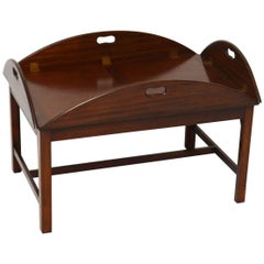Vintage Mahogany Tray Top Butlers Coffee Table