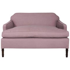 Bamboo Leg Newly Upholstered Small Sofa