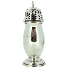 Antique Solid silver salt / pepper shaker - James Woods & Sons - Birmingham - 1923