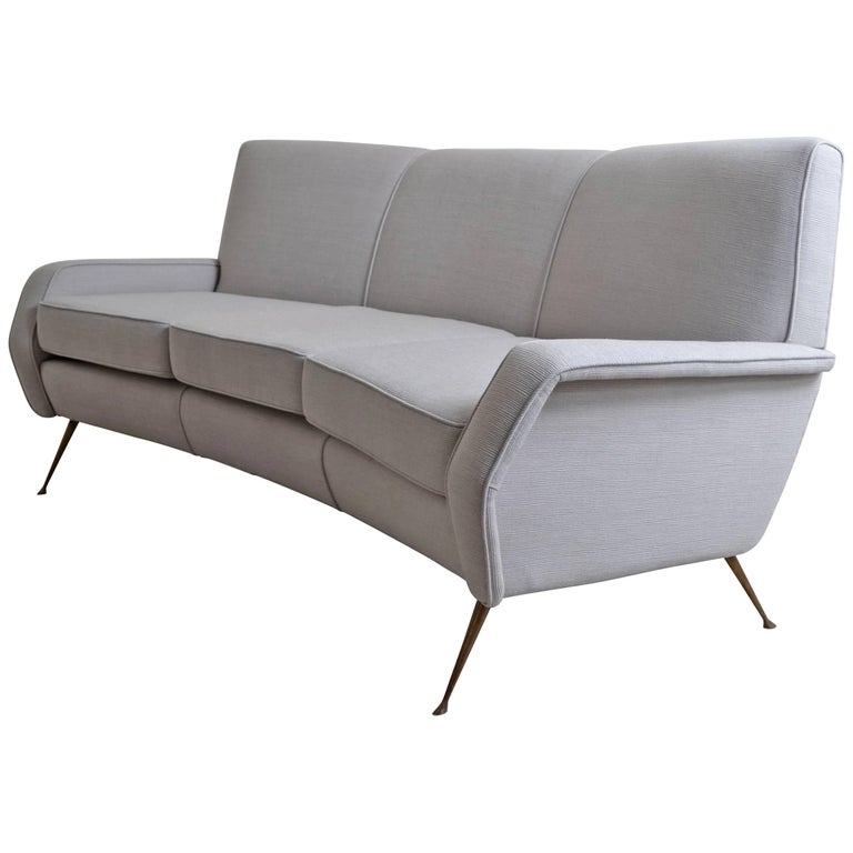 Gigi Radice Designed Curved Sofa Italy 1950 For At 1stdibs Gigi Radice Designed Curved Sofa Italy 1950 For