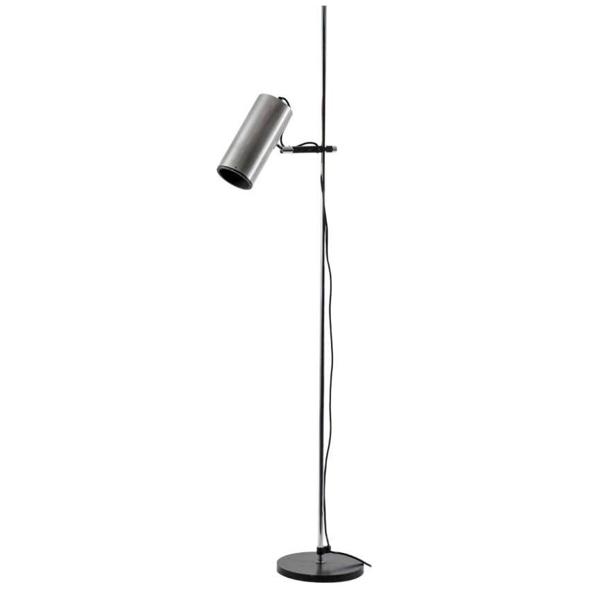 Iconic Maria Pergay stainless steel floor lamp for Ugine-Gueugnon, circa 1968