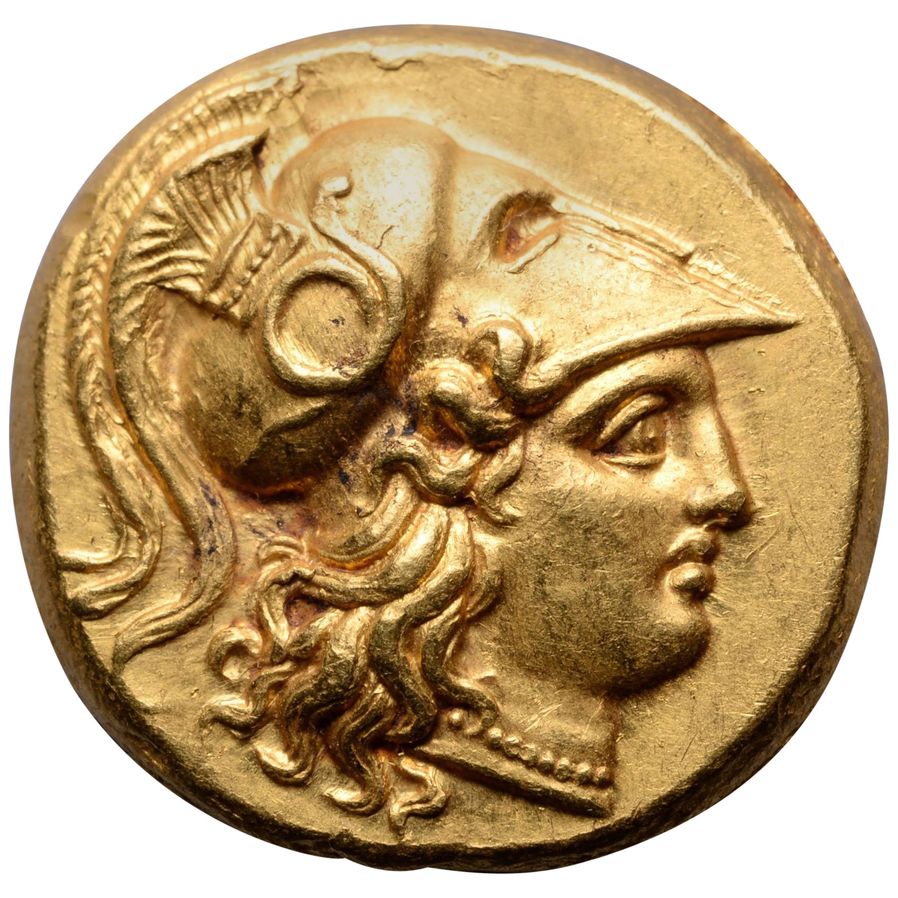 Ancient Gold Alexander the Great Stater Coin, 323 BC