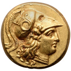 Ancient Gold Alexander the Great Stater Coin, 323 BC