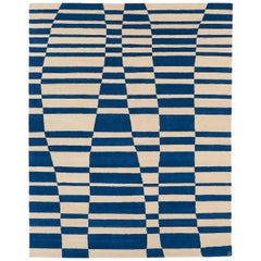 Angela Adams Mack, Blue Area Rug, 100% New Zealand Wool, Hand-Knotted, Modern