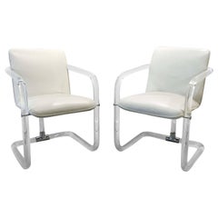 Pair of Lucite Armchairs by Leon Frost