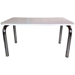 Vintage Dutch Design Of The 60's Chrome And Formica Dining Table