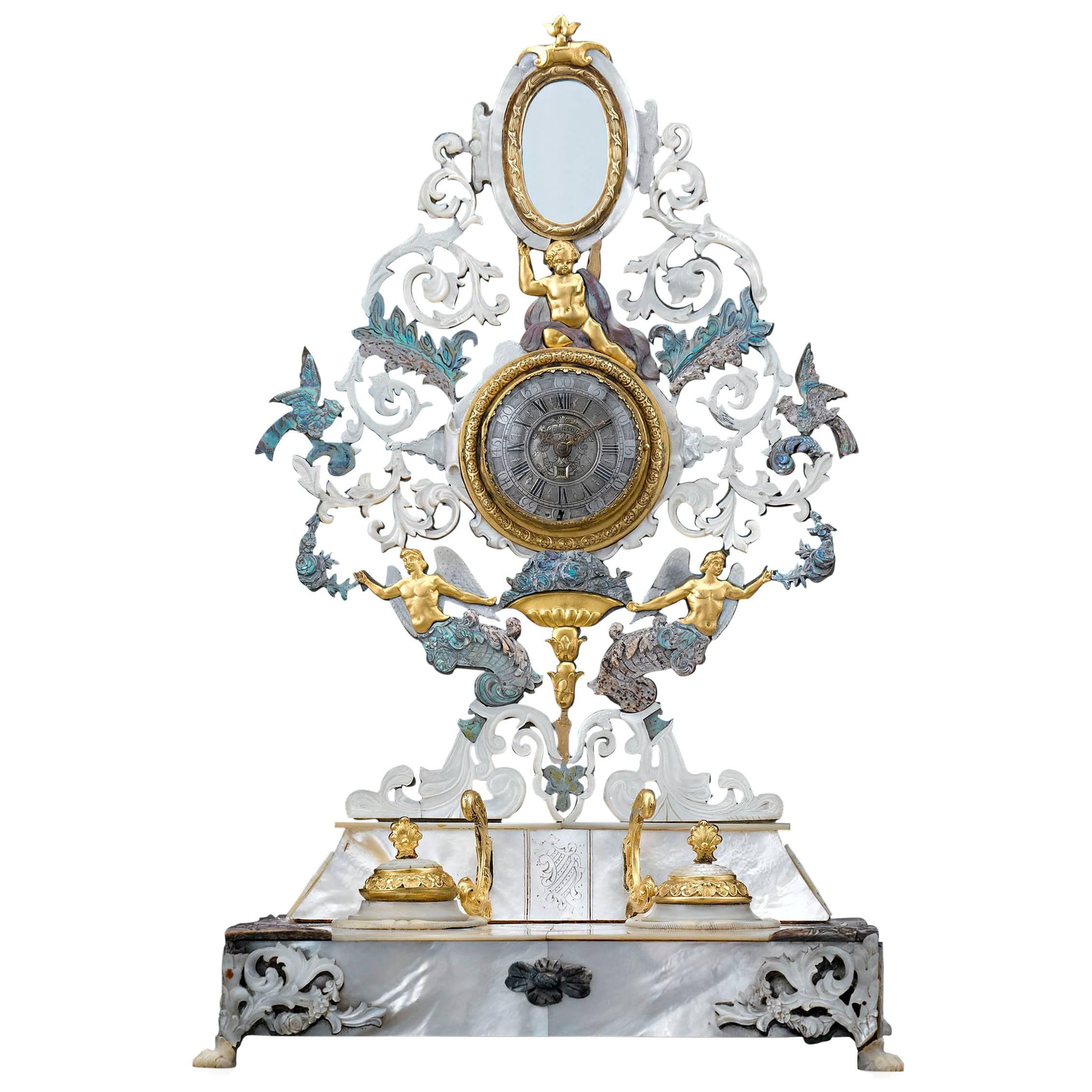 19th Century Palais Royal Inkwell and Watch Holder 