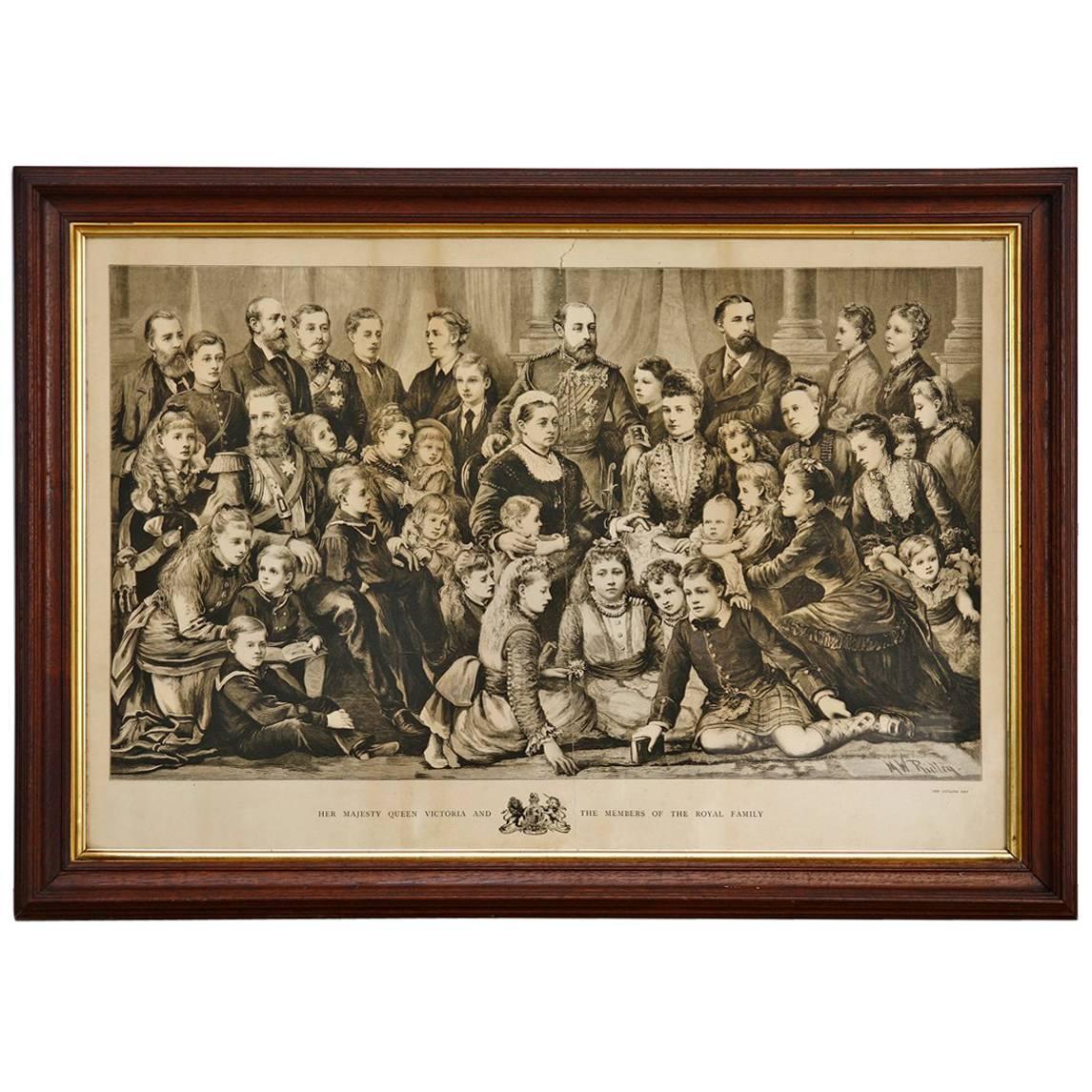 Her Majesty Queen Victoria and Members of the Royal Family Engraving