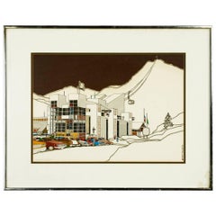 Mid-Century Original Squaw Valley Print by Woody Hansen, 1973