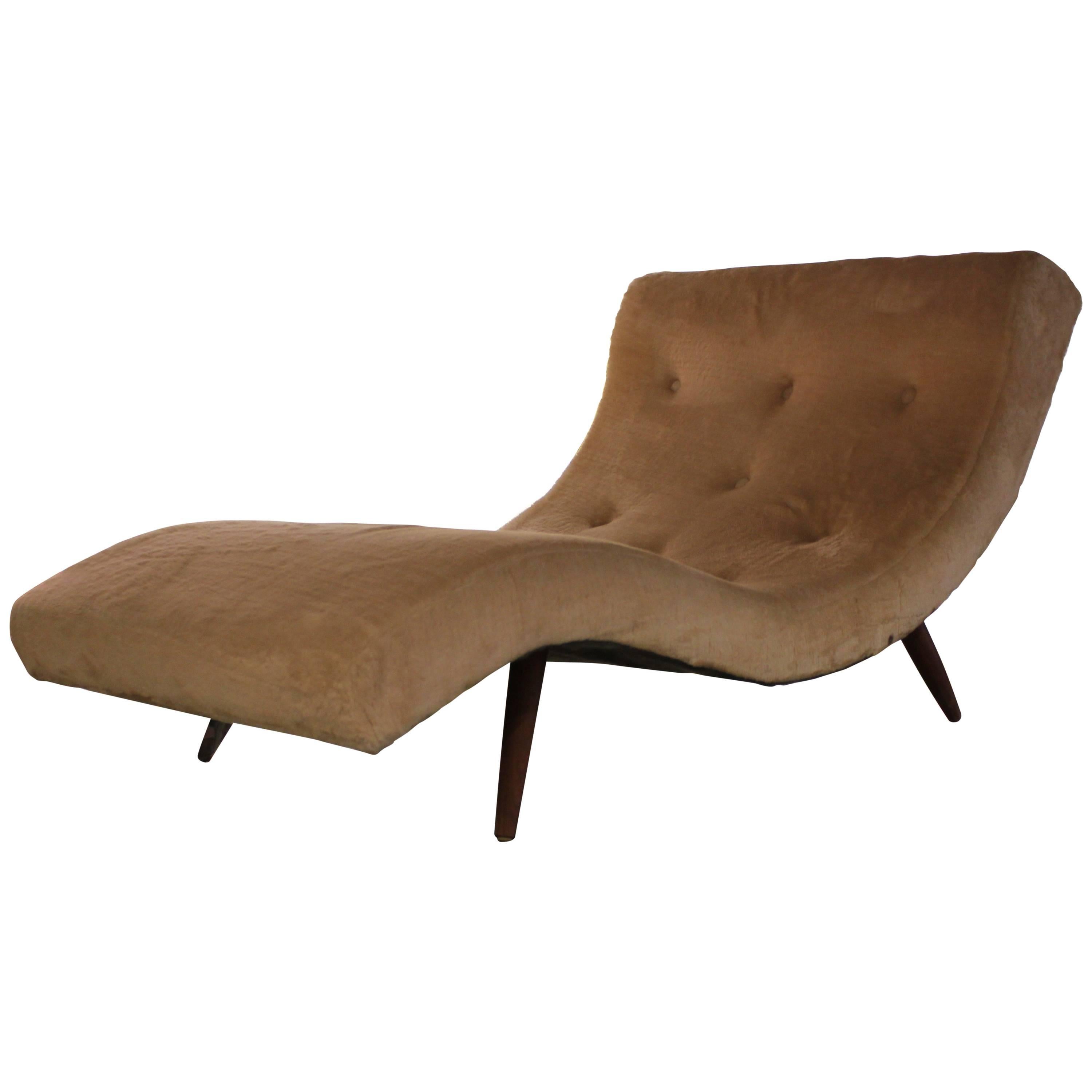 Modern Adrian Pearsall for Craft Associates Two Person Wave Chaise Lounge