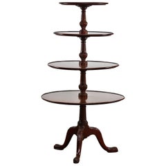 19th Century Georgian Mahogany Four-Tier Dumbwaiter