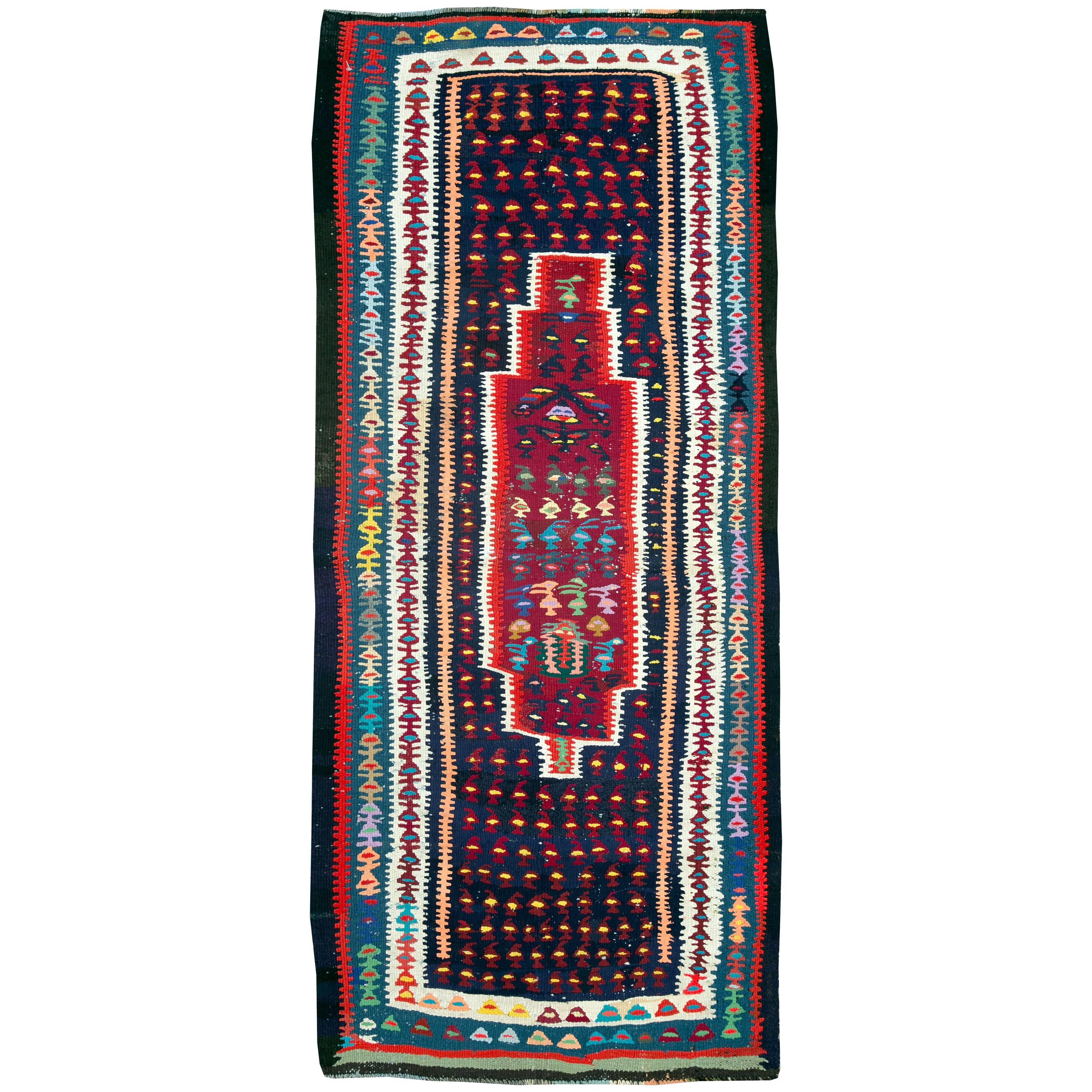 Vintage Persian Flat-Weave Kilim For Sale