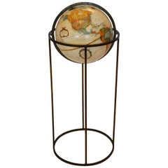 Midcentury Globe on Brass Swivel Stand after Paul McCobb, USA